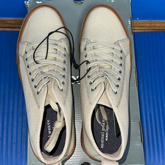 Size 11- Men’s Mutual Weave Casual Athletic Lace Up Freelon Tan Boot Shoes NEW - Picture 5 of 8